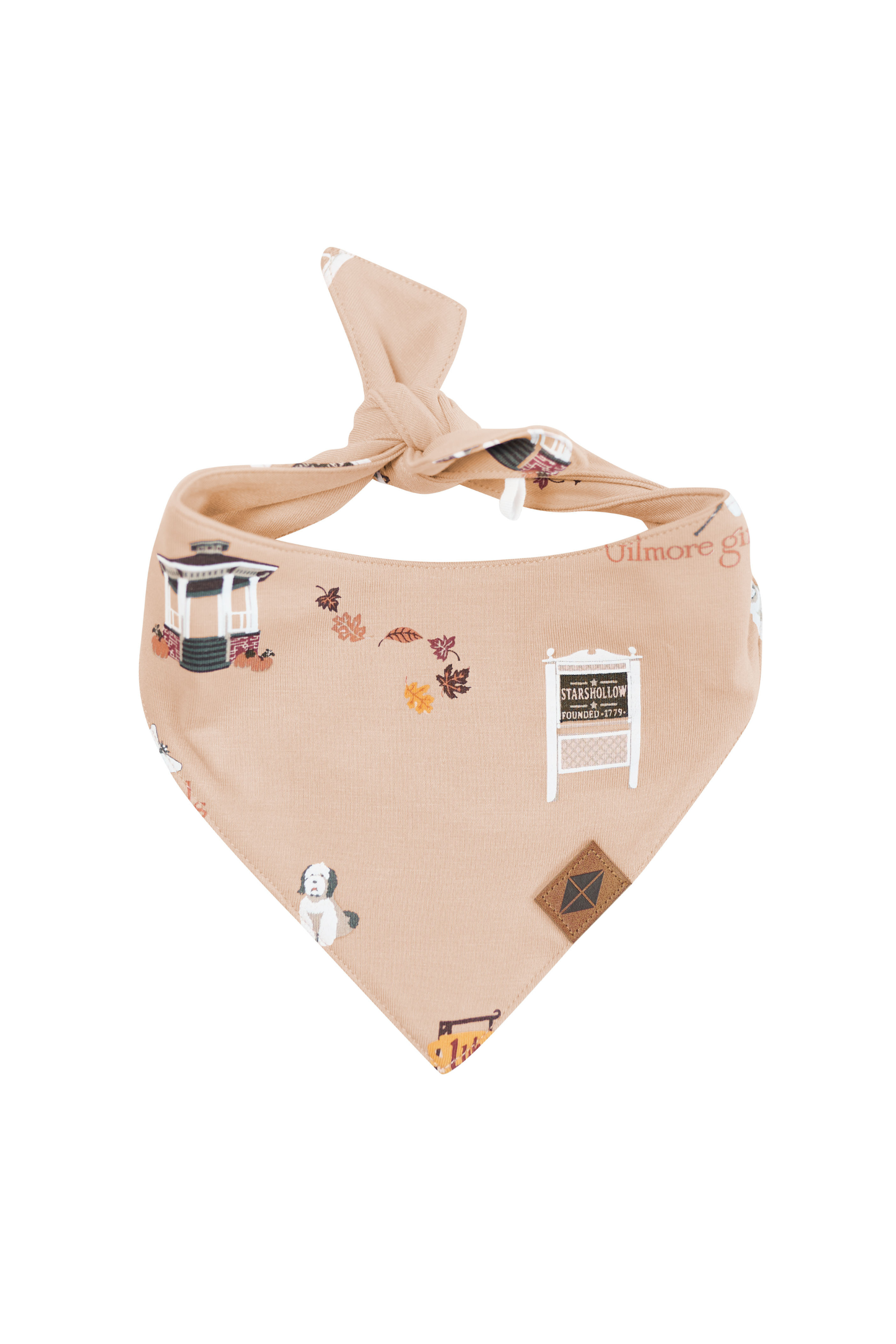 Product photo of the front of the Kyte Dog Bandana in Gilmore Girls