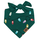 Product photo of the tied up Dog Bandana in Merry and Bright