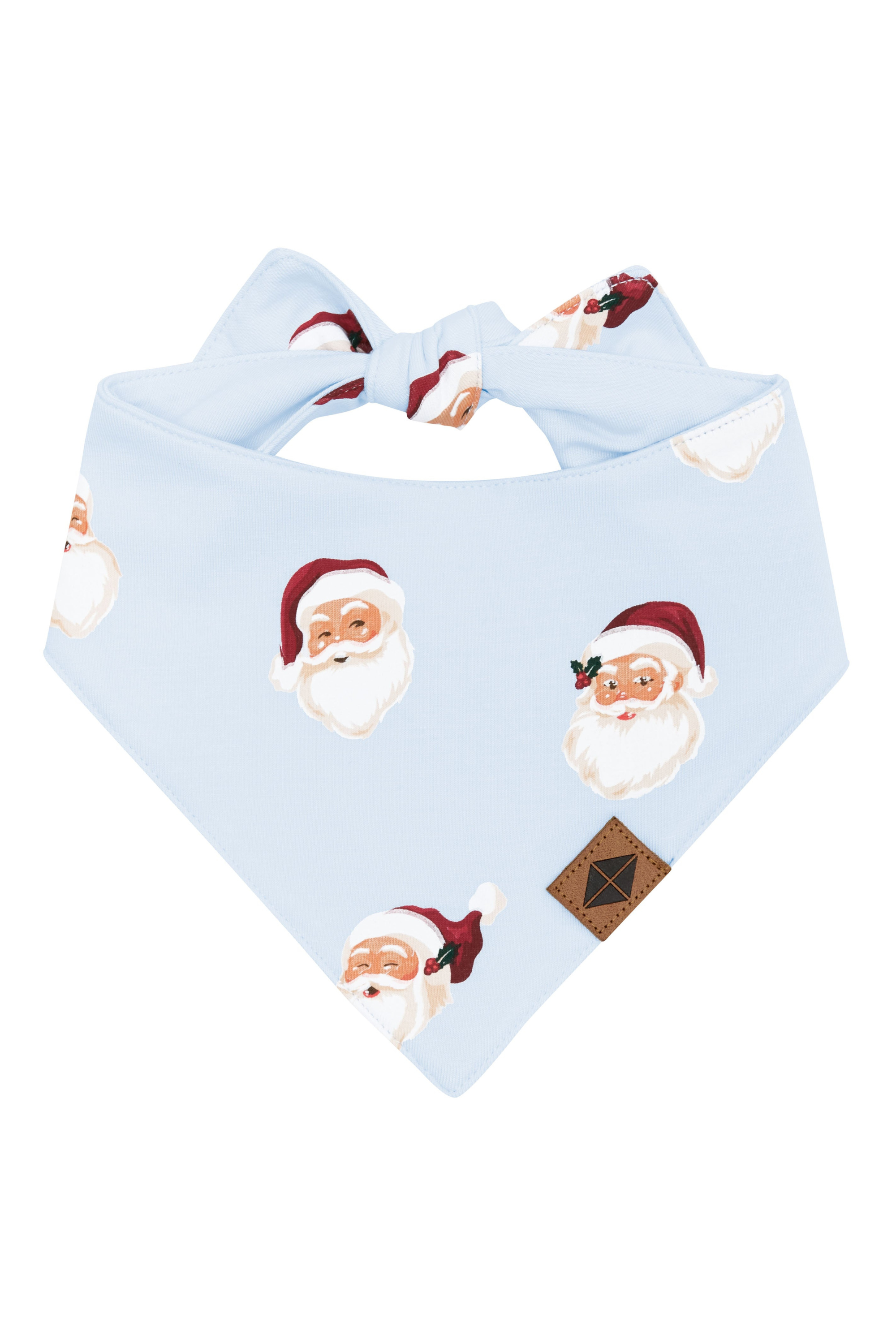 Product photo of the tied up Dog Bandana in Vintage Santa