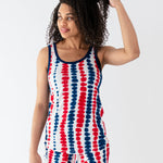 Woman modeling Women’s Tank Set in Liberty Rip Tide