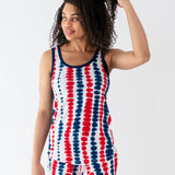 Woman modeling Women’s Tank Set in Liberty Rip Tide