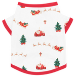 The top part of the Dog Tee in Santa Sleigh
