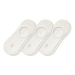 Women's No Show Socks 3-Pack in Cloud laying flat on a white surface.