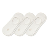 Women's No Show Socks 3-Pack in Cloud laying flat on a white surface.