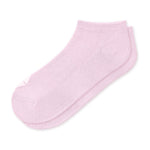 A pair of light pink low-cut ankle socks shown on a plain white background.