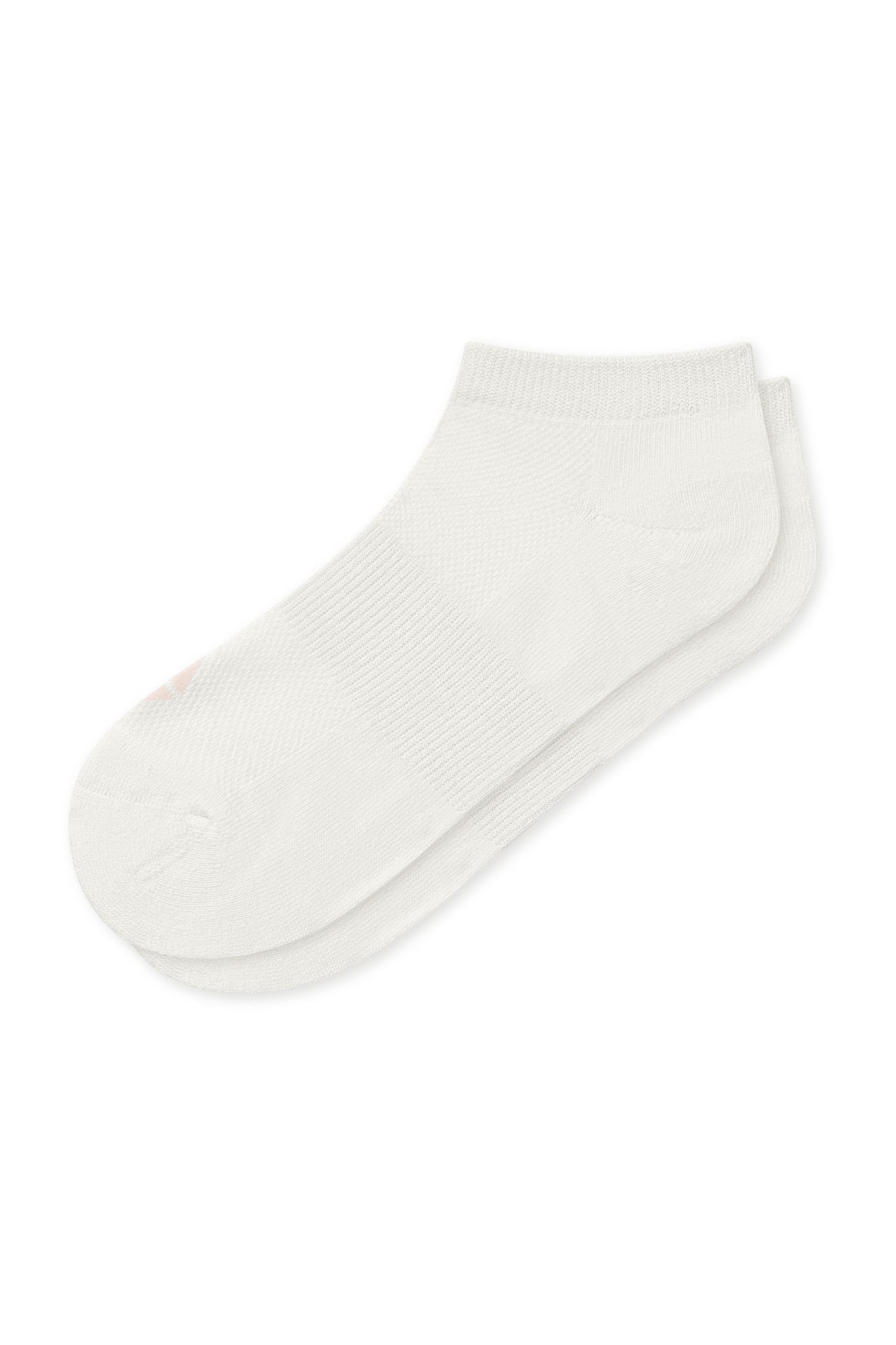 Women's Ankle Socks  in Cloud laying flat on a white background.