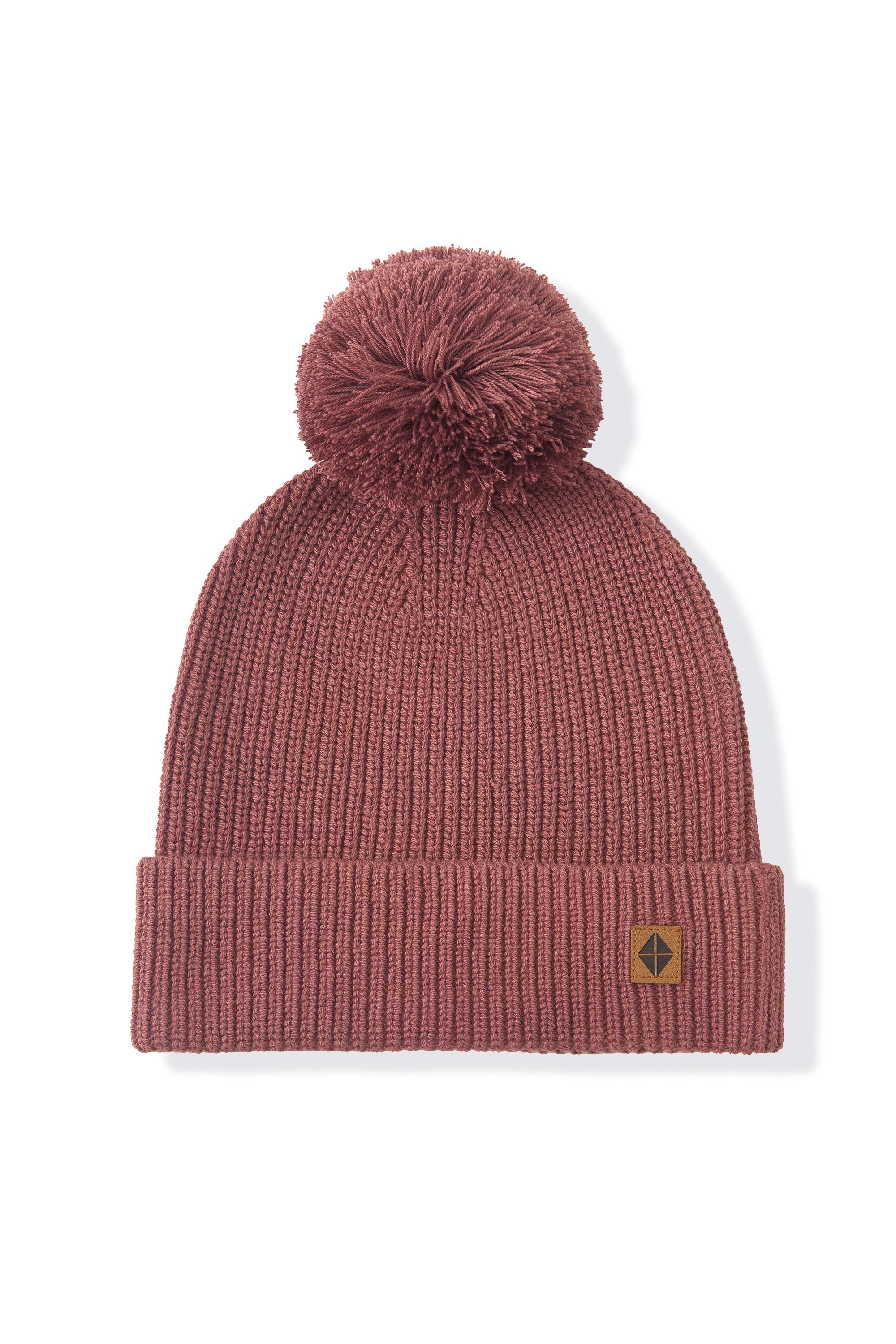 Chunky Knit Adult Pom in Ember on a white background