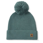 Chunky Knit Adult Pom in Pine on a white background