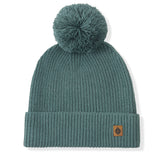 Chunky Knit Adult Pom in Pine on a white background