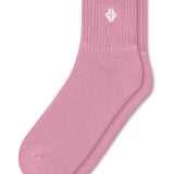 Adult Crew Socks in Apple Blossom on a white background