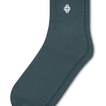 Adult Crew Socks in Atlantic laying flat on a white background.