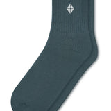 Adult Crew Socks in Atlantic laying flat on a white background.