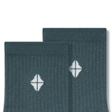 Adult Crew Socks in Atlantic close up on a white background.