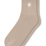 Adult Crew Socks in Bisque on a white background