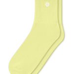 Adult Crew Socks in Citron on a white background