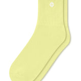 Adult Crew Socks in Citron on a white background