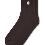 Adult Crew Socks in Espresso on a white background