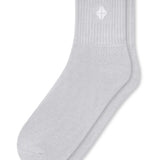 Adult Crew Socks in Storm laying flat on a white background.