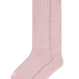 Adult Scrunch Socks in Blush laying flat on a white background.