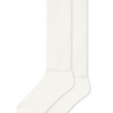 Adult Scrunch Socks in Cloud laying flat on a white background.