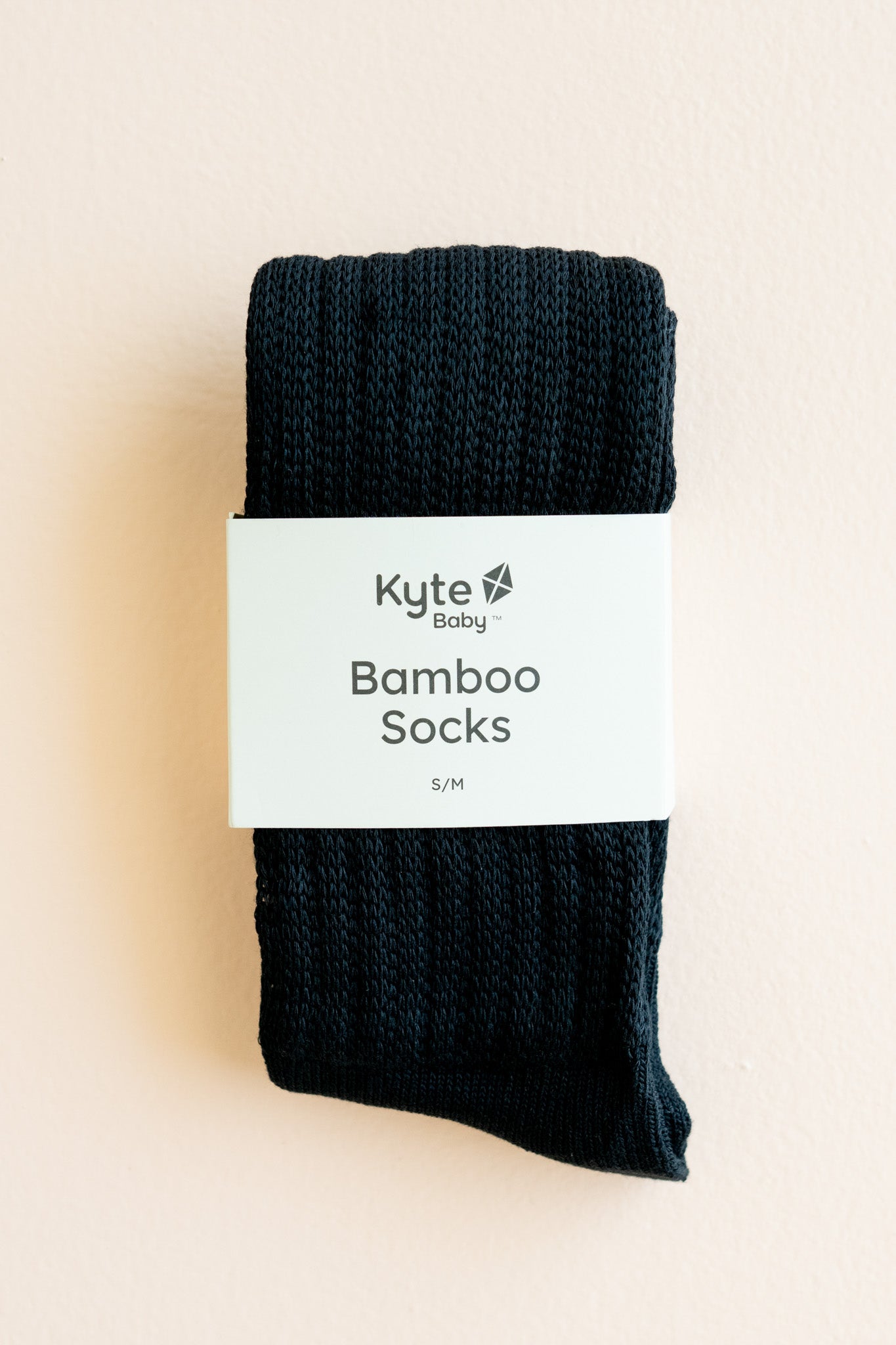 Kyte Scrunch Socks in Midnight in packaging