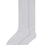 Adult Scrunch Socks in Storm laying flat on a white background.
