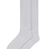 Adult Scrunch Socks in Storm laying flat on a white background.