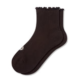 Women's Ruffle Socks in Espresso