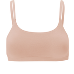 Front view of Women's Scoop Neck Bralette in Chai