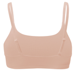 Back view of Women's Scoop Neck Bralette in Chai