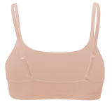 Back view of Women's Scoop Neck Bralette in Chai