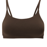 Front view of Women's Scoop Neck Bralette in Toffee