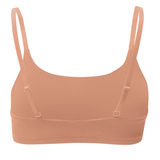 Back view of Women's Scoop Neck Bralette in Latte