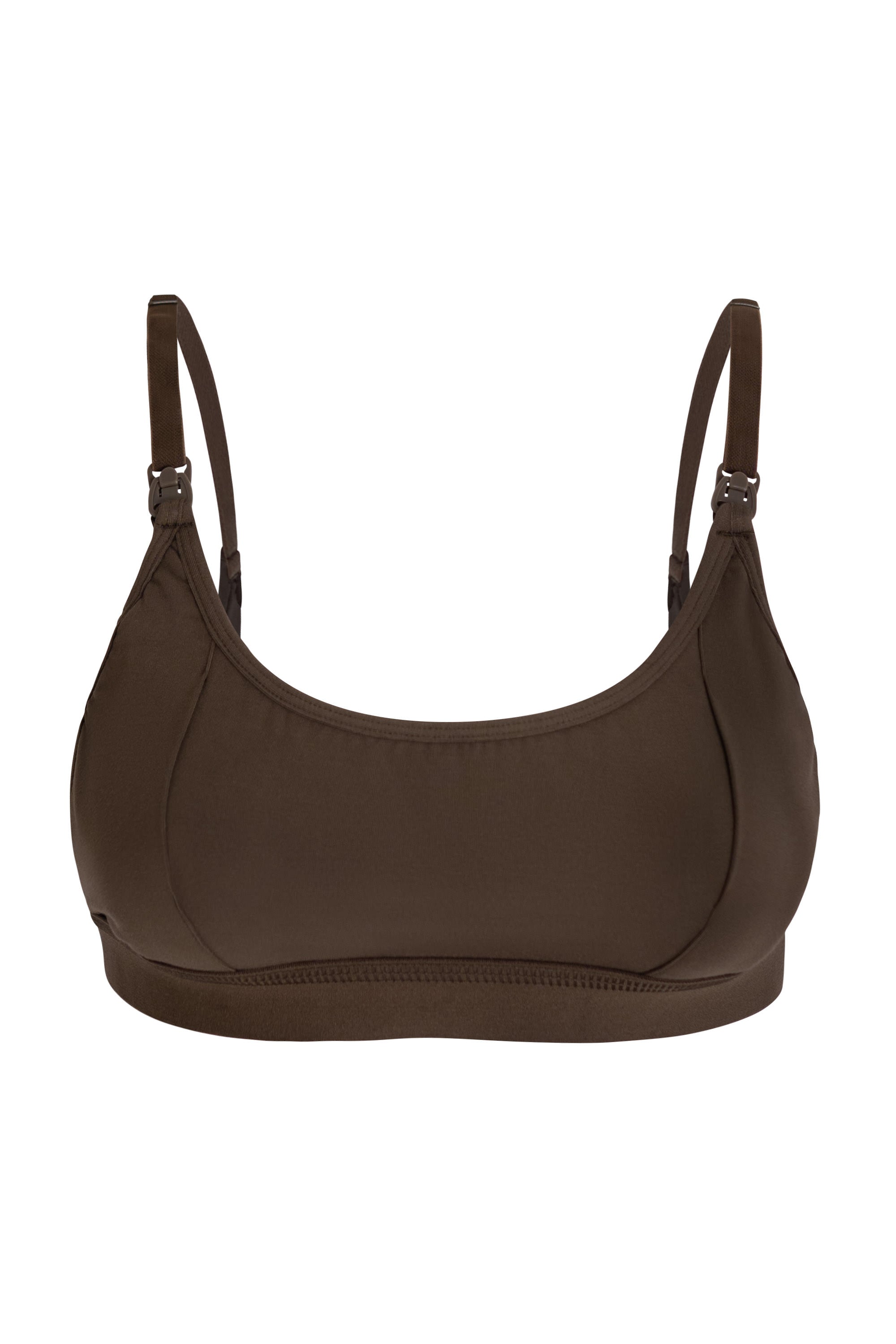  Women's Pumping Bra in Toffee on a white back groun d