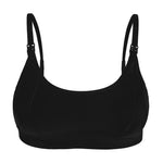 Black nursing and pumping bra on white background