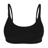 Black nursing and pumping bra on white background
