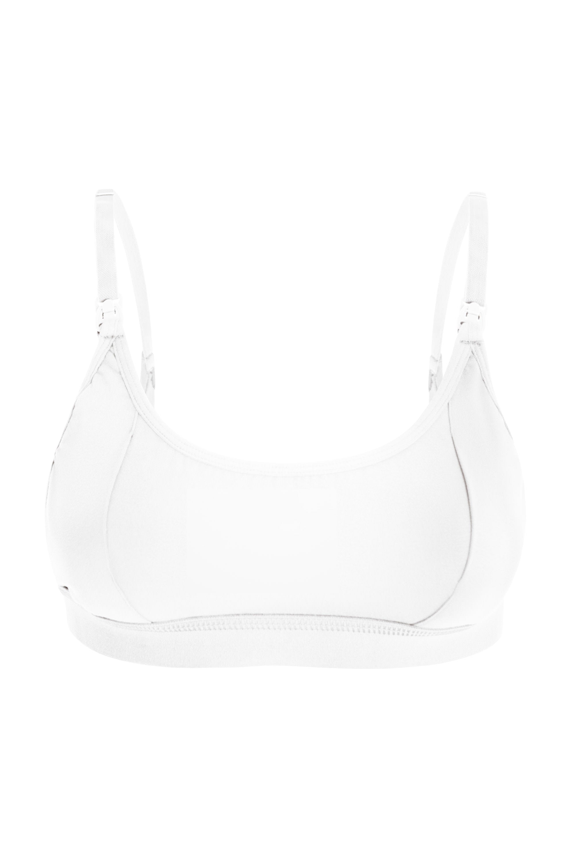 Women's Pumping Bra in Snow on a white background 