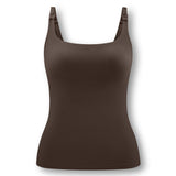 Women's Nursing Tank in Toffee on white background