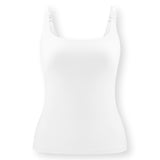 Women's Nursing Tank in Snow on white background