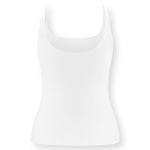 Back side of Women's Nursing Tank in Snow on white background