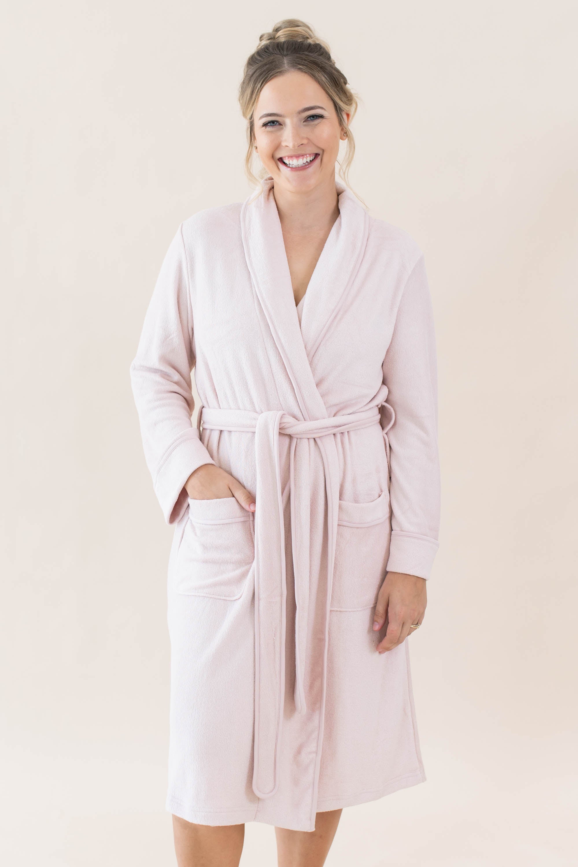 Kyte Baby's Adult Robe in Blush