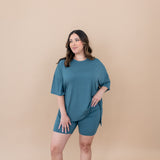 Women’s Biker Short Set in Atlantic