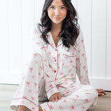Long-Sleeved Women's Pajama Set in Bow