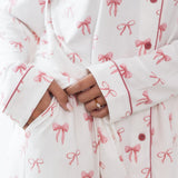 Long-Sleeved Women's Pajama Set in Bow