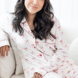 Long-Sleeved Women's Pajama Set in Bow