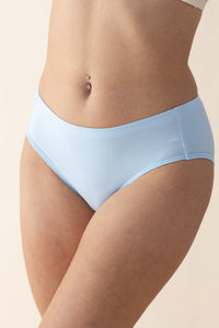 Model wearing the Bamboo Women’s Underwear in Breeze