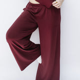 Bamboo Women's Wide Leg Pant in Burgundy