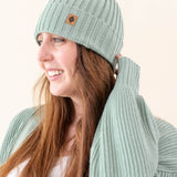 Kyte Baby Chunky Knit Adult Ribbed Beanie in Thyme