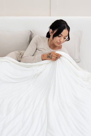 Bamboo Quilt Blanket in Cloud 1.0