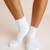 Women's Ruffle Socks in Cloud